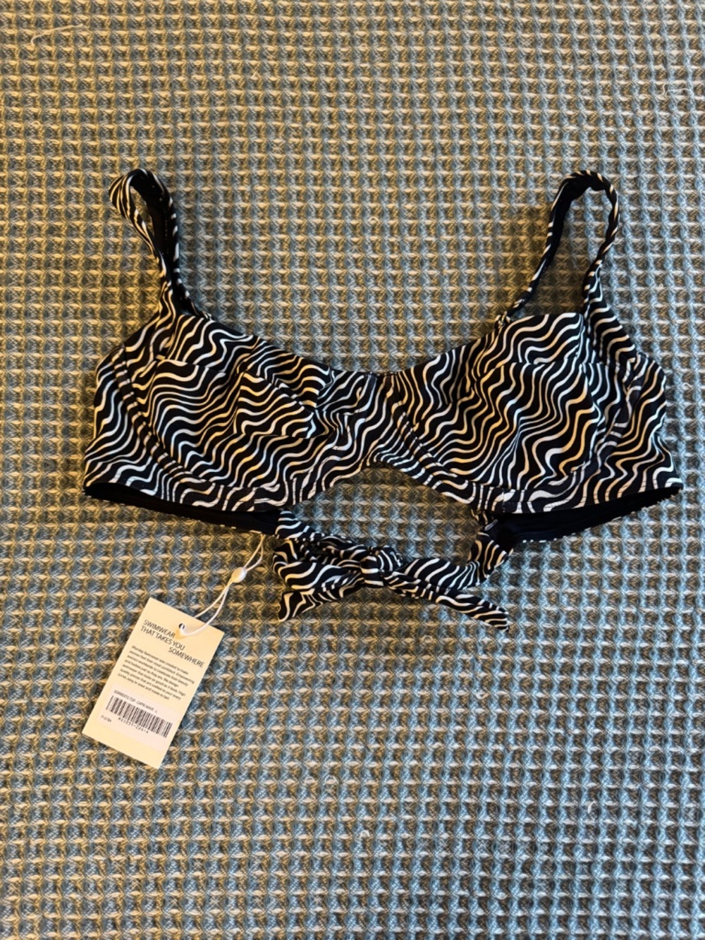 Monday Swimwear - Sorrento Top NWT - Black & White | Size L - Picture 2 of 5